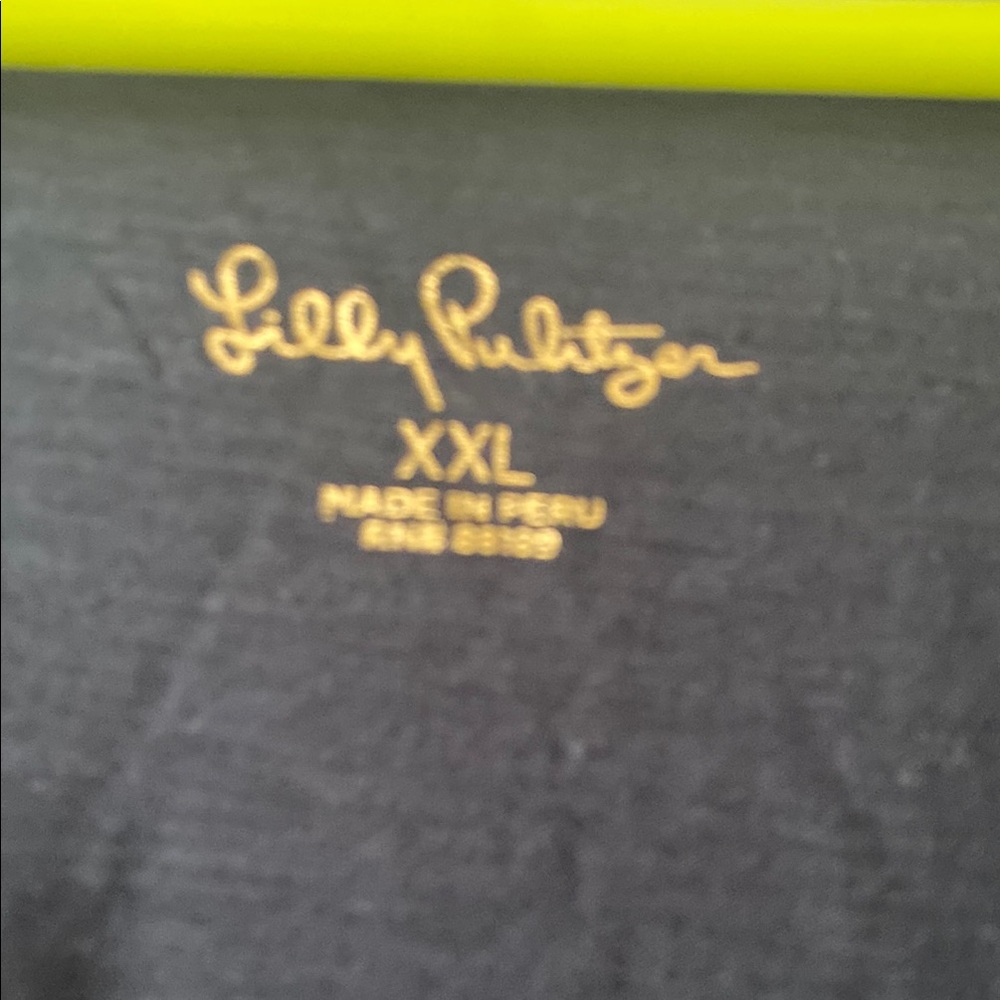 Lilly Pulitzer Black Long Sleeve oversized tee - Picture 2 of 3